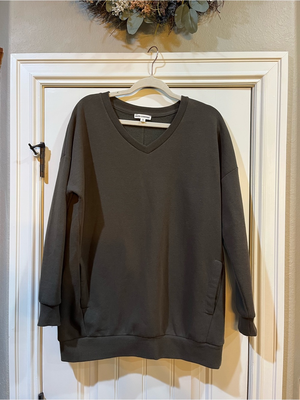 V neck sweater - dark forest green
